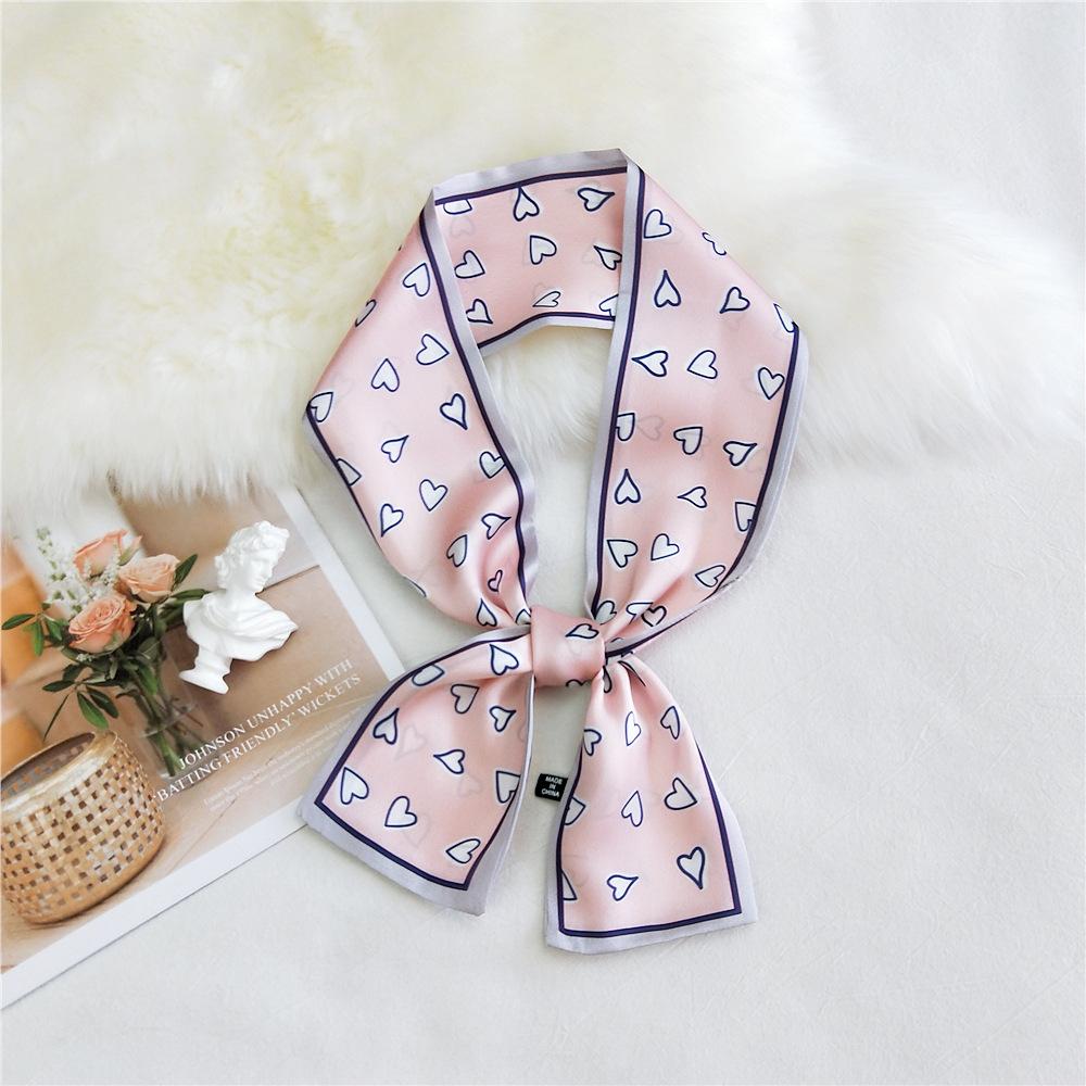 Pingjiao New Style Spring And Autumn Professional Decoration Versatile Small Silk Scarf Women'S Scarf Narrow Long Hair Strap Tie Bag Belt