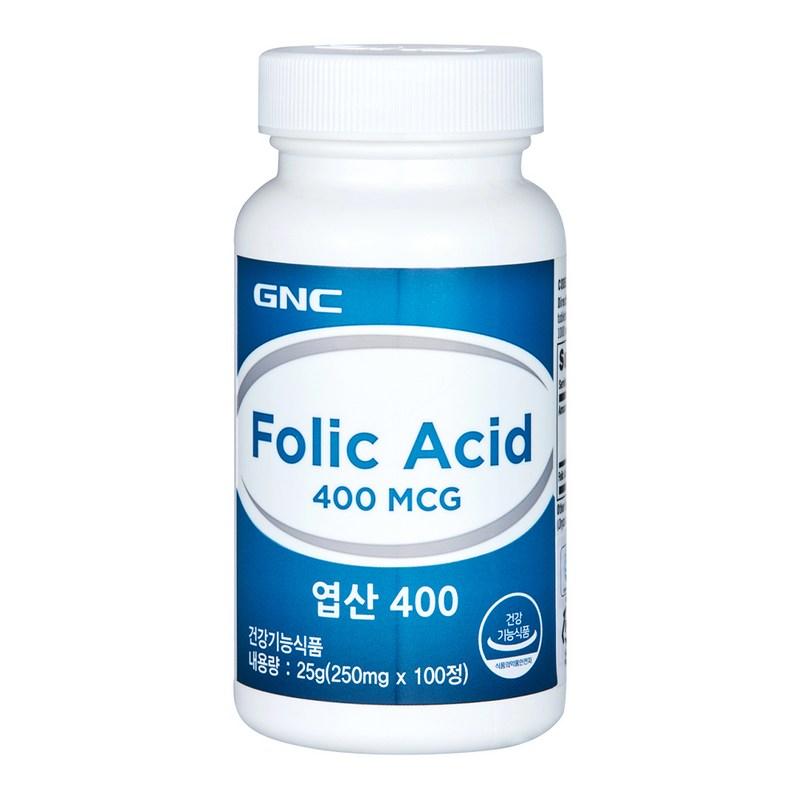 GNC Folic Acid 400, 100 Tablets, 1 Count