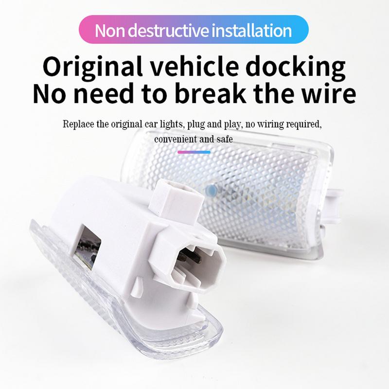 Светильник для двери, светодиодный сигнальный фонарь для предотвращения столкновений, цветной мигающий свет для двери автомобиля, приветственный свет для создания атмосферы в салоне автомобиля