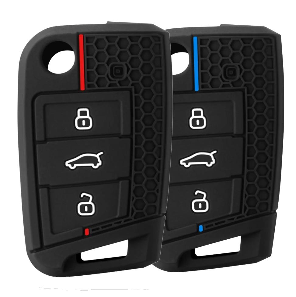 Чехол для ключей для Vw Golf 7 Gti Polo T-Cross T-Roc Touran Tiguan Skoda Octavia Rapid Kodiaq Fabia Seat Ibiza Leon Ateca Arona