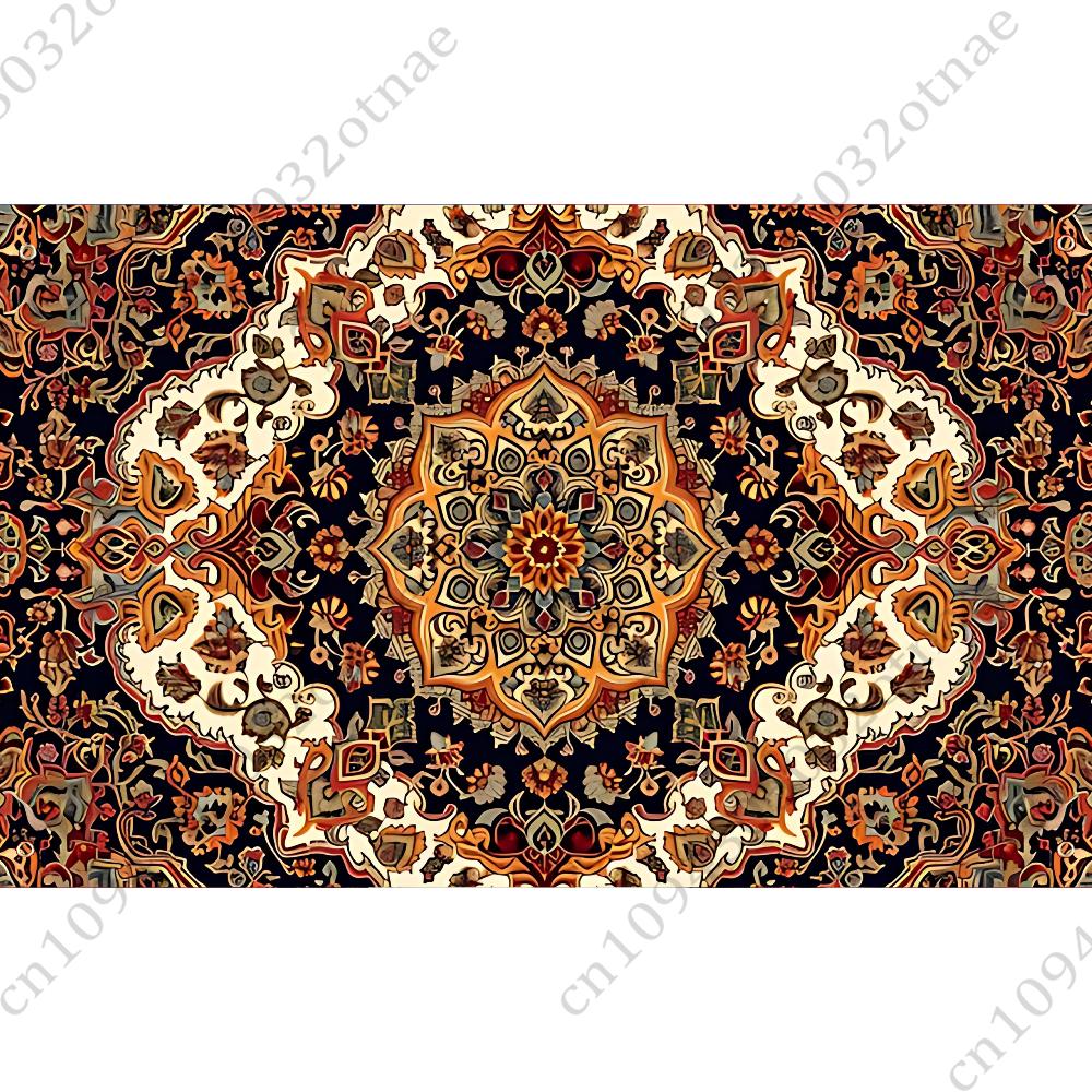 Персидский Ковер Цветочный Узор Флаг Гобелен Забавный Баннер Для Комнаты в Общежитии Спальни Садовой Гостиной Настенное Искусство Декор Вечеринки