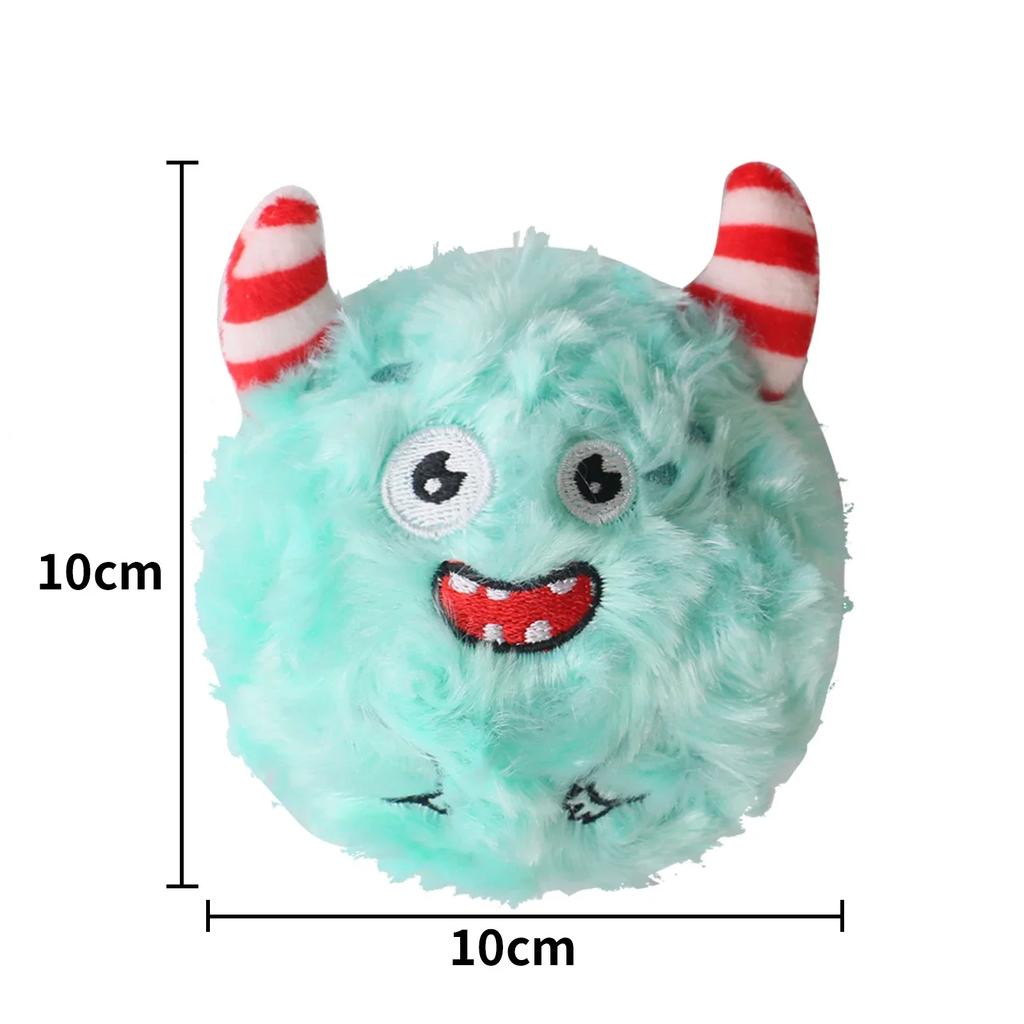 1PC Pets Monster Plush Toys Squeaky Dog Chew Balls 2 In1 Funny Puppy Ball Electronic Toy For Puppy Entertainment Intelligence