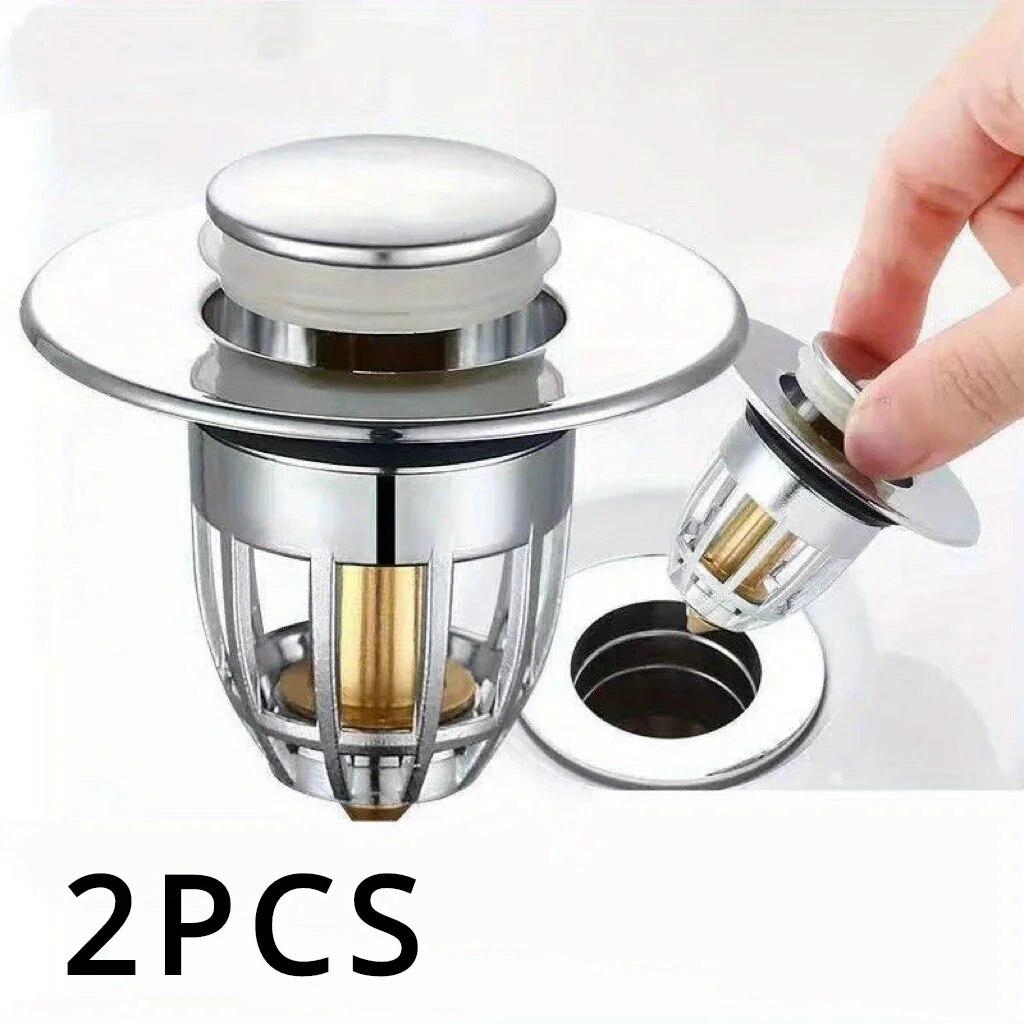 1-3PCS Bathroom Shower Sink Filter Plug, Hair Sink Filter, Kitchen Bathtub Plug, Rebound Press