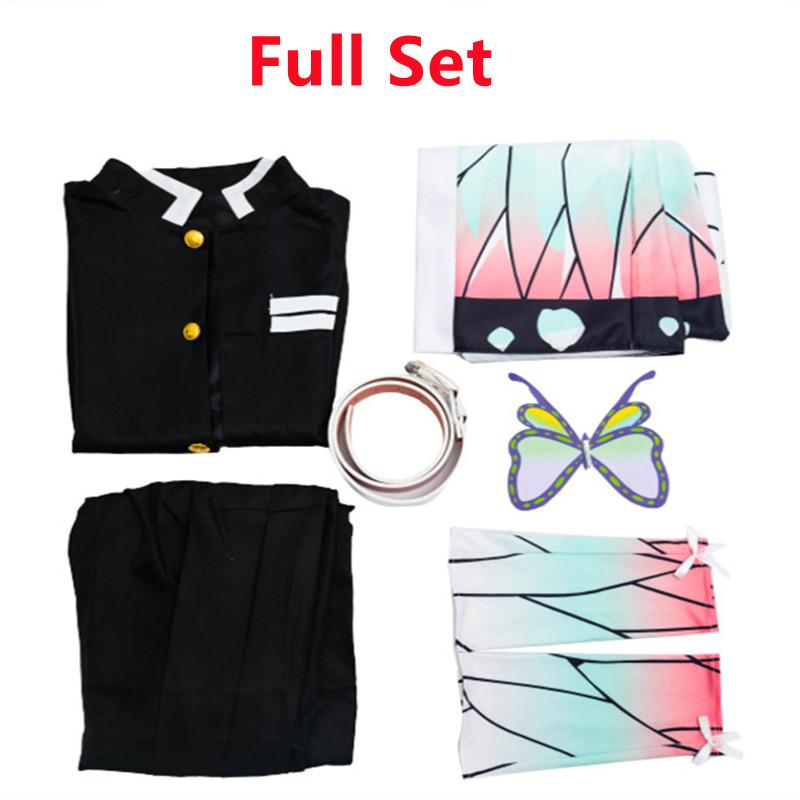 Anime Demon Slayers Shinobu Kochou Cosplay Costume Kimono Cloak Kimetsu No Yaiba Kisatsut Uniform Halloween Christmas Clothes
