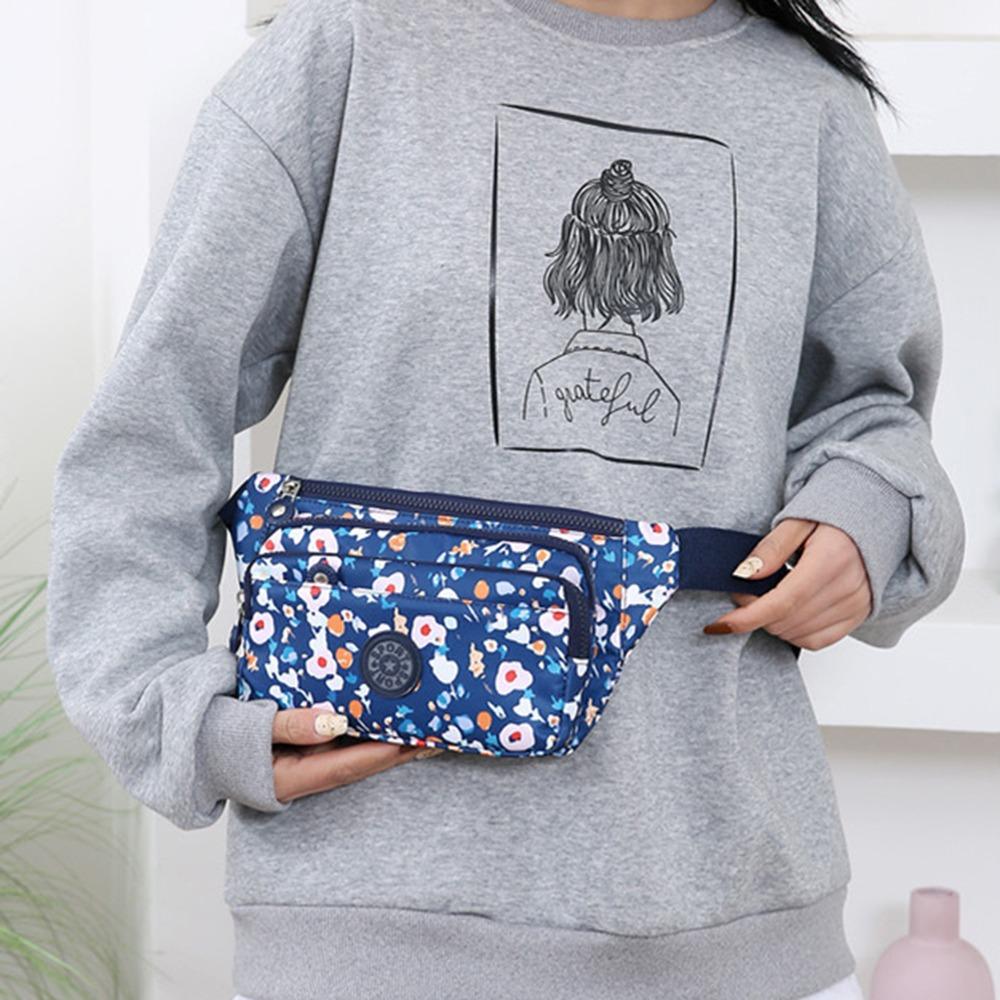 Flower Print Crossbody Chest Bag Colorful Shoulder Bag Fashion Sling Backpack Hiking