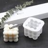 3D Cube Silicone Candle Mold DIY Crystal Epoxy Mould Small Round Ball Soap Molds Candle Making Tool Handcraft Decor Supplies