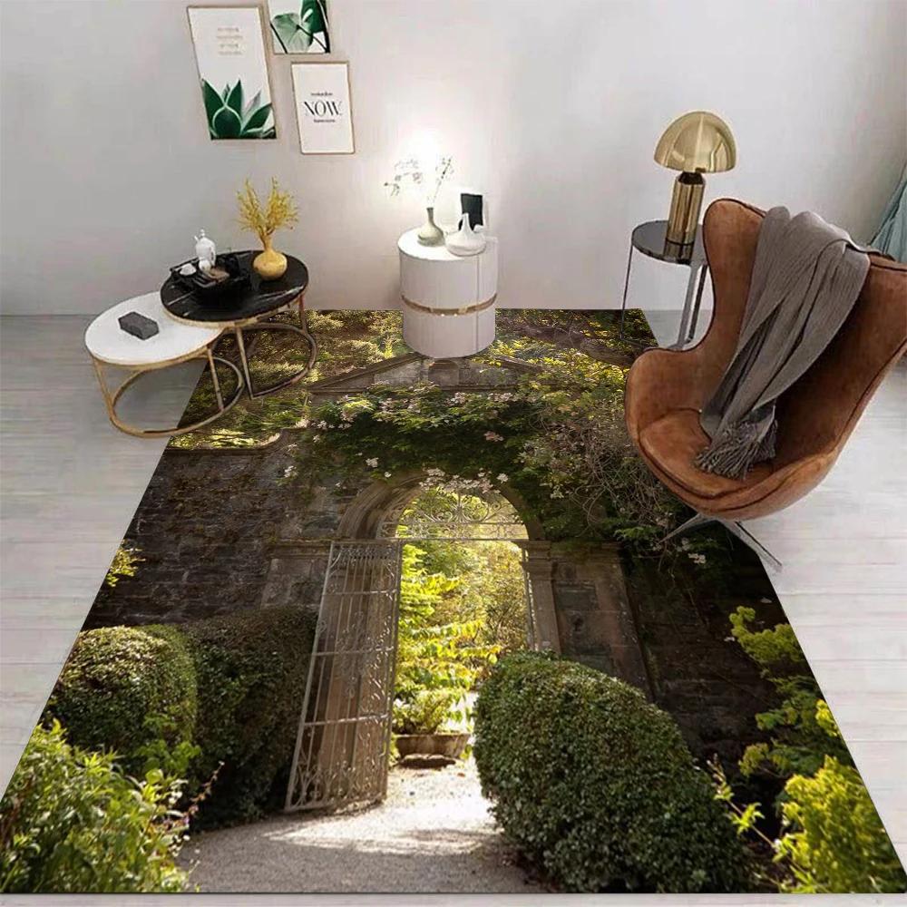 Аниме Ковер Мультяшный Гостиная Спальня Кухня Диван Стол Балкон Коврик Нескользящий Моющийся Мат Изысканные Домашние Украшения