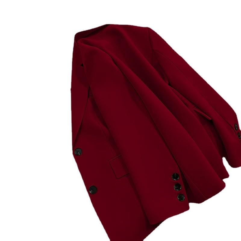 Женский однотонный черный пиджак с карманами на пуговицах, кардиган с длинными рукавами, корейский модный повседневный разноцветный пиджак, куртка