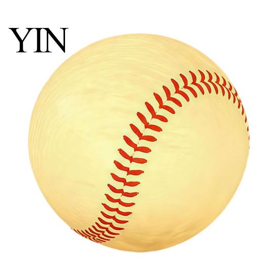 Creative Room Accents Realistic Baseball Night Light, Desk Decor Lamp, Portable Ambient Collectibles Lighting Ornament for Bedroom Office, Sports