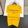 Espana Men's Summer Barcelona Design Letters Print Faith Y2k T-shirt Man Short Sleeved Tees Loose Pure Cotton Tops for Male