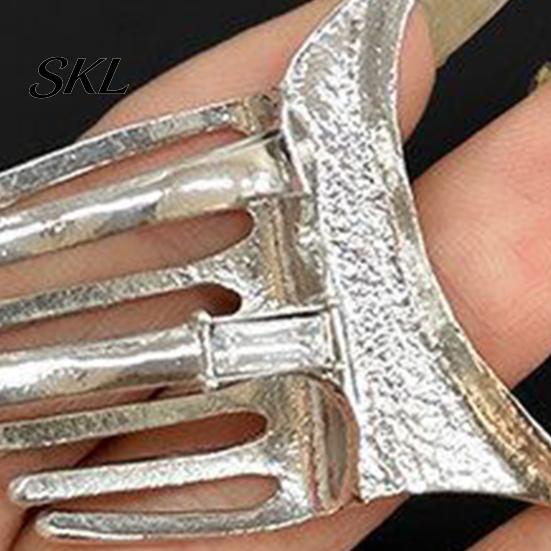 Embellished Earrings Silver Ear Cuff for Women, No Piercing Metal Elf Cool Girl Fashion Jewelry Cuff, Cartilage Climber Clip Hair Styling Accessory