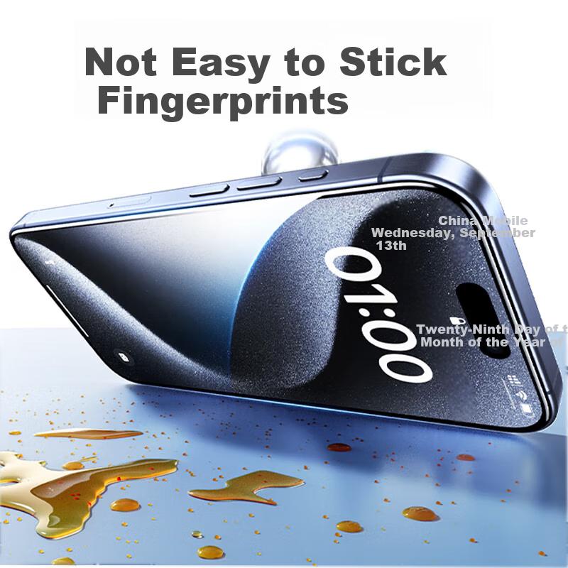 Compatible with Apple IPhone 15 Pro Maxn, Quick Application Box, Tempered Glass Film, High-Definition Full-Screen Anti-Fingerprint 1 Piece