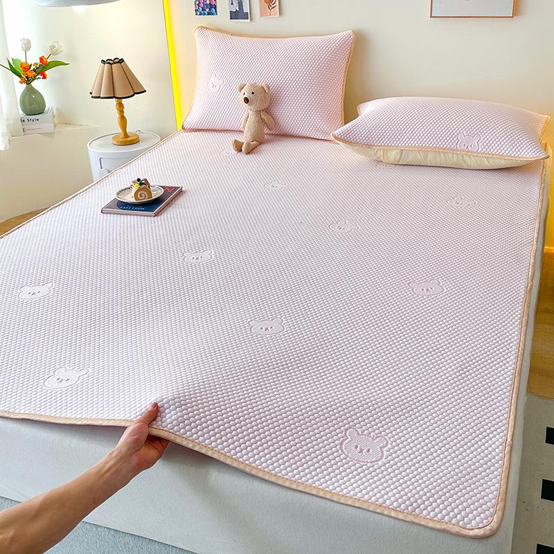 Матрас из ледяных бобов, прохладный комплект покрывал - стиль простыни на резинке для общежитий, комнат с кондиционером, ощущение ледяного шелка.