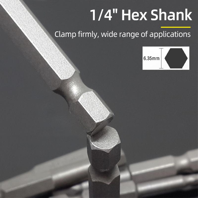 Набор магнитных отверточных бит с шлицевой головкой Phillips Torx, шестигранное сверло 1/4 дюйма, шестигранник 50/65/100 мм, стальная отвертка S2, ручной инструмент