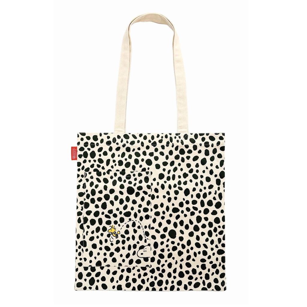 8400 Snoopy легкая вертикальная сумка-тоут из переработанного хлопка IP Tall Peanuts 9 л [Rootote] (04 Слоновая кость)