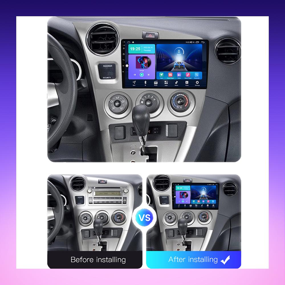 2 DIN Android Carplay автомобильное радио для Toyota Matrix 2 E140 2008 - 2014 мультимедийный проигрыватель головное устройство стерео GPS навигация BT WIFI 2+32 ГБ