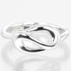 TIFFANY&Co. Open Wave Ring Silver925 #4.9(US Size) 3.2g Women Used