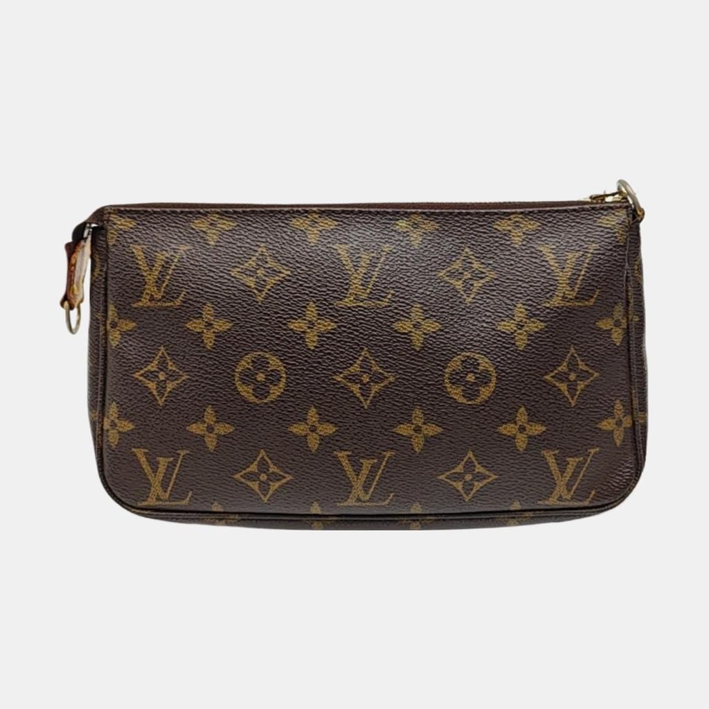 [Pre-Owned] Pochette Monogram Zip Closure PVC Handbag - Good #15U3FT1