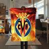 Villarreal logo FlAannel Blanket, High quality Comfortable for All Seasons, Home Decor, Warmth and Comfort