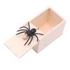 Spider Scare Prank Box Pop Out Rubber Spider Handmade Wooden Scare Box Fun Surprise Joke Prank Trick Toy for Kids Halloween Gift