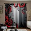 2 Pcs Dark red lines print curtains,suitable for bedroom,living room kitchen decoration,home decoration,window decoration