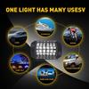 8PCS 36-LED Blue Under Car Underbody Light Underglow Lamps Kit Universal EXV