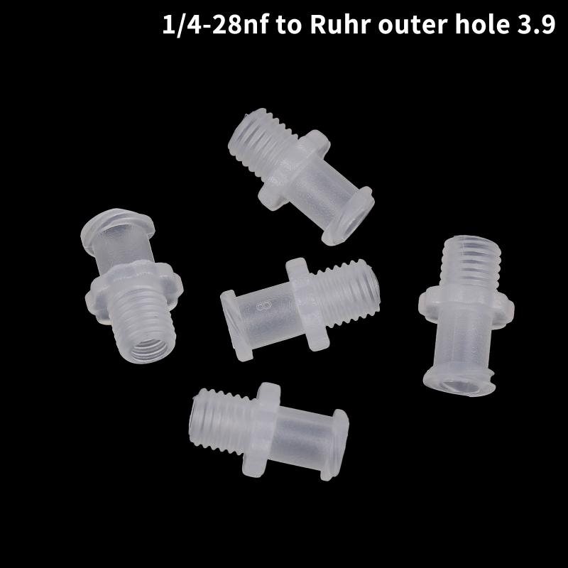 Пластиковый адаптер Luer Lock из ПП – Преобразует резьбы 1/4-28UNF, M5, M6 для дозирования, воздушных клапанов и соединений шприцев