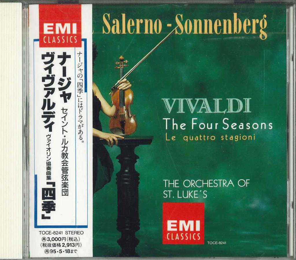 CD NADJA SALERNO SONNENBERG - Vivaldi/Four Seasons TOCE8241PROMO TOSHOBA EMI Japan Obi Classical Used