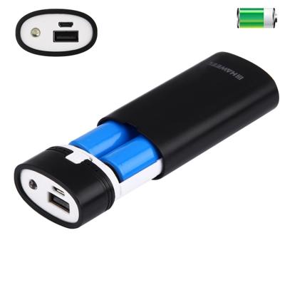 Портативное зарядное устройство HAWEEL 18650 с 2 слотами, USB-выходом и световым индикатором