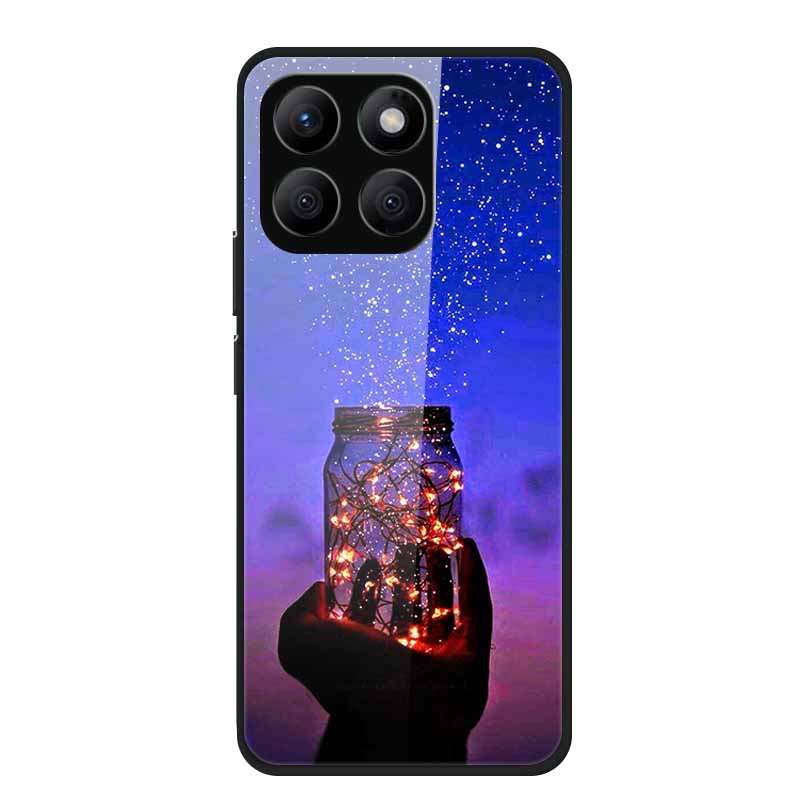 Жесткий стеклянный чехол для Honor X8C X8B X8 4G 5G Honor 400 Смартфон Чехол Мягкий ТПУ Бампер Закаленное Стекло Чехол Coque Funda Capa