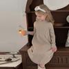 Girls Knitted Dress Autumn Winter New Children Gown Princess Solid Color Kids Fashion Sweater Dresses Baby Clothes