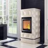 Steel fireplace KRATKI BLANKA 8 kW Ø 160 cream tile