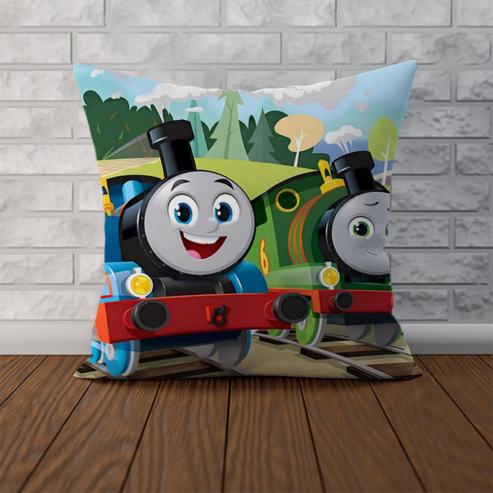TThomas The Train Pillow Case For Car Sofa Decorative Home Doublesided Print Plush Square Throw Pillow Cushion Cover