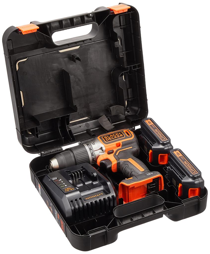 Black and Decker 18V вибрационная дрель-шуруповерт аккумуляторная дрель-шуруповерт ударный шуруповерт DIY BL188K2-JP