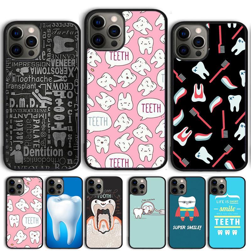 Анатомия Зуб Коронка Зуба Чехол для Телефона Для iPhone 17 Air 15 16 Pro Max 14 13 12 11 Pro Max Plus