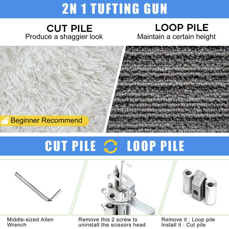 99 Вт Ручная машина для плетения ковров Портативные инструменты для изготовления ковров Машины для плетения ковров Флокировальные машины 2 в 1 Электрический тафтинговый пистолет