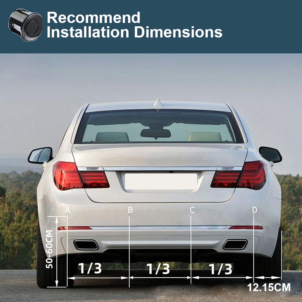 Комплект датчиков парковки автомобиля, 4 датчика, зуммер, ЖК-дисплей, монитор расстояния 2,5 м, радар заднего хода, автомобильные аксессуары, система определения расстояния для автомобиля