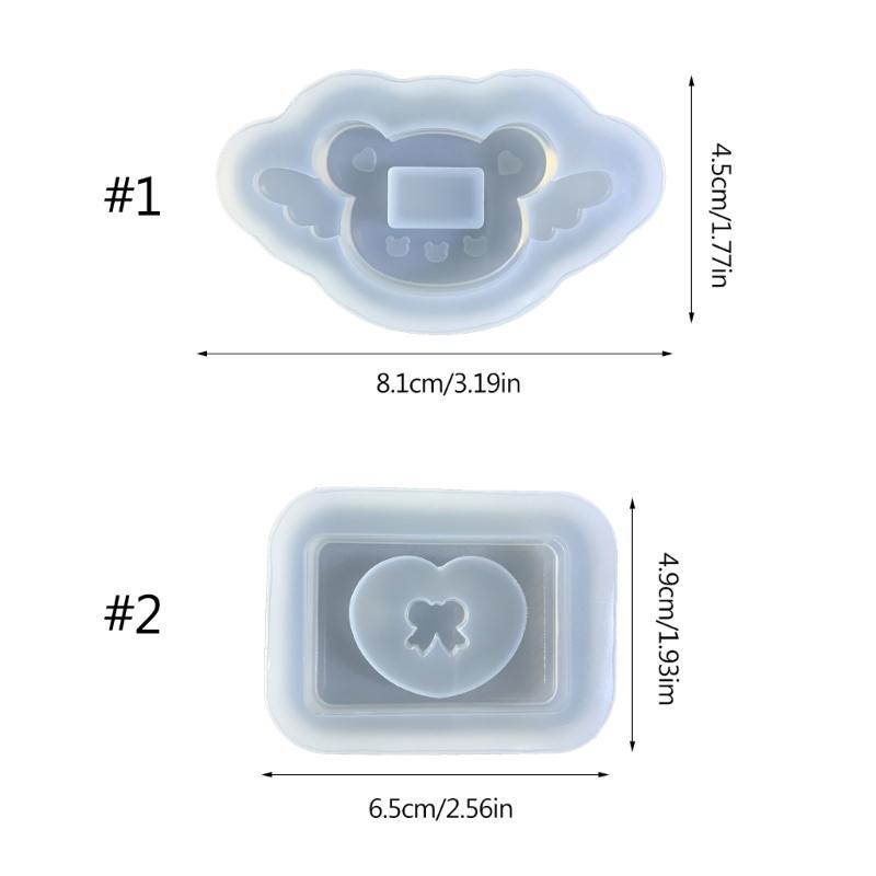 Блестящие силиконовые формы для украшений, ангел, медведь, бант, брелок, форма для самостоятельного изготовления кулонов, ювелирных изделий из эпоксидной смолы