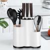 Knife Holder Multi-Function Utensil Stand Knife Block PP Flatware Drainer Storage Box Spoon Fork Kitchen Organizer Rack