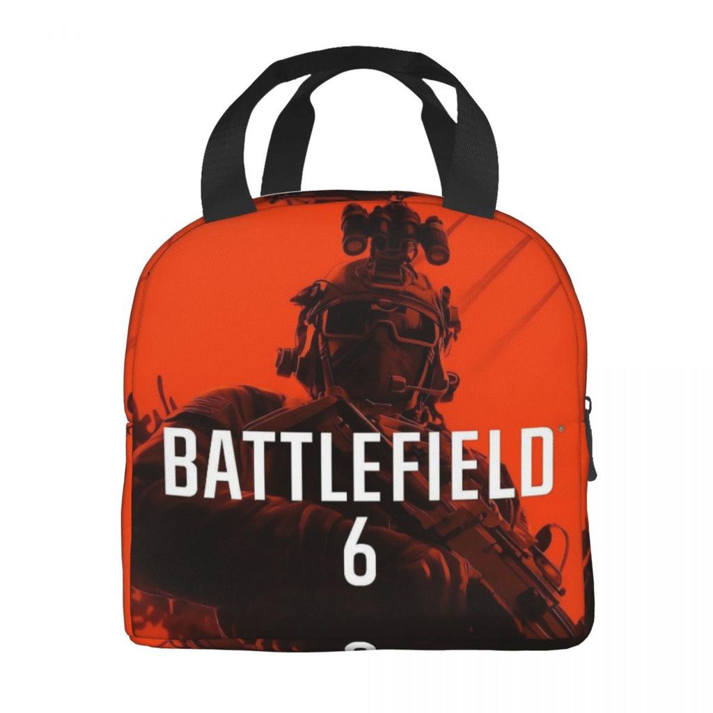 Battlefield 6 Забавные Игры Мерч Термосумка для Ланча в Школу Сумка для Хранения Еды Портативный Термосумка Ланч-бокс