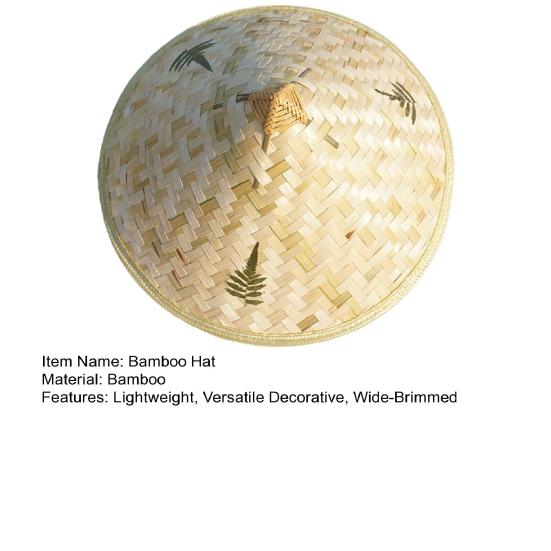 Бамбуковая шляпа с регулируемым шнурком, дышащая сетчатая подкладка, китайская соломенная шляпа от солнца с широкими полями, винтажная рыбацкая кепка