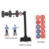 Safety Traffic Toy Light Signs Mini Traffic Light Building Blocks Mini Stop Model Toys  Kids Gift