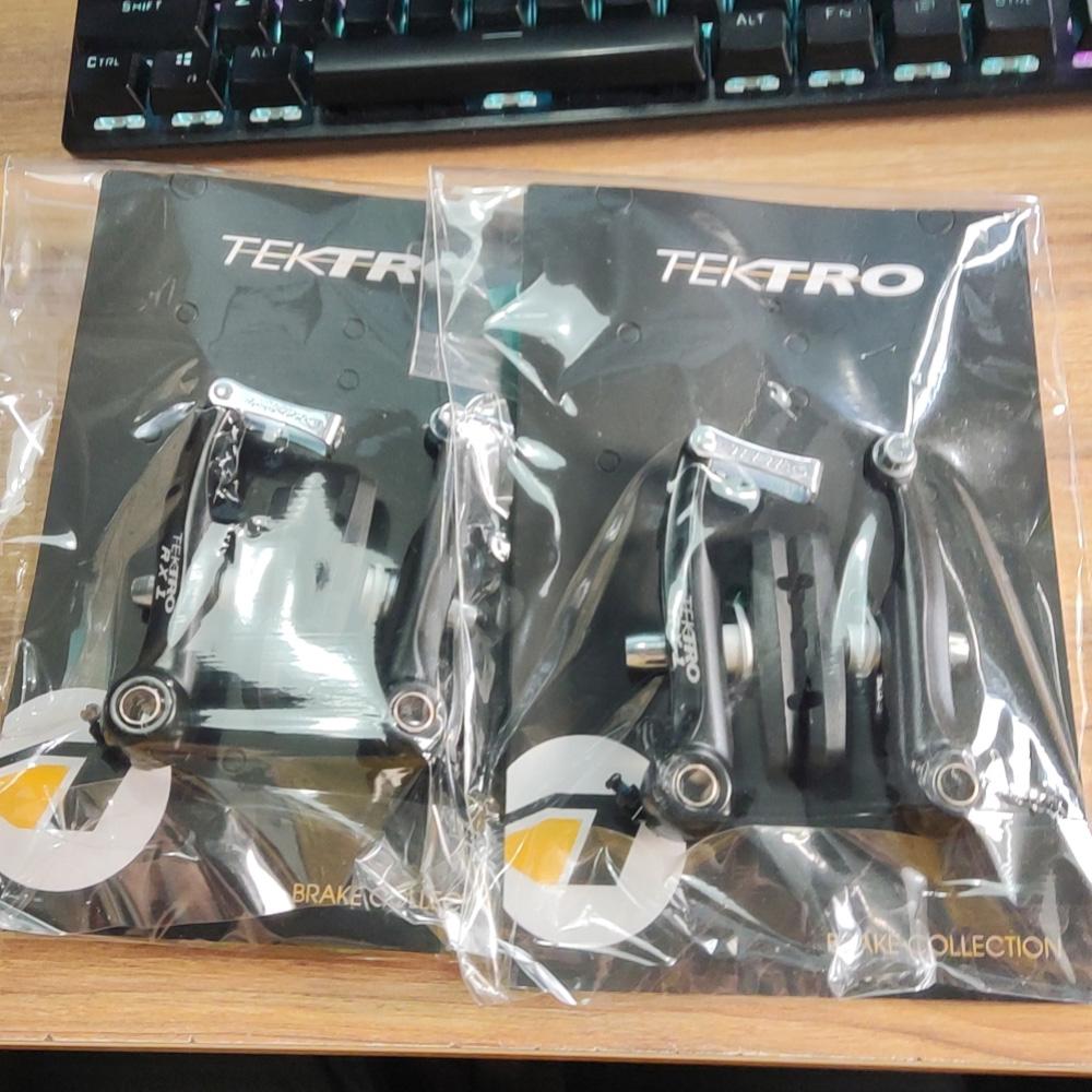 TEKTRO Mini-V RX1 BMX Brake Caliper Aluminum Alloy Side Pull \Bicycle Clamp Arm Length 80mm With 836.12 Brake Shoes