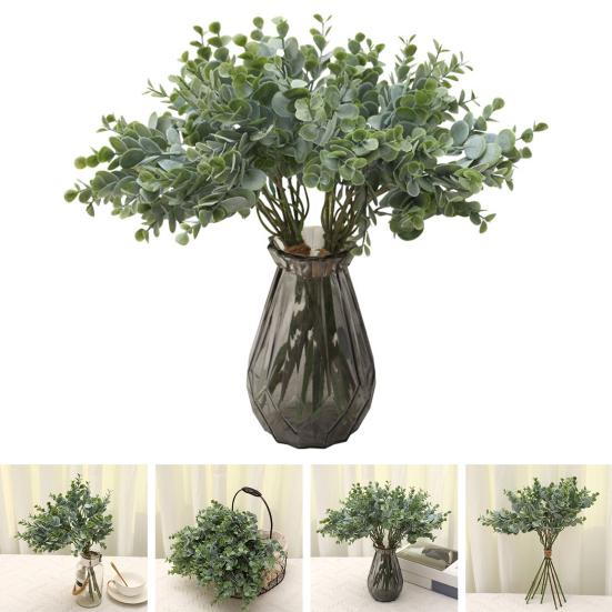 1 пучок искусственного эвкалипта, реалистичная самодельная цветочная композиция, сохраняющая свежесть, искусственный денежный лист