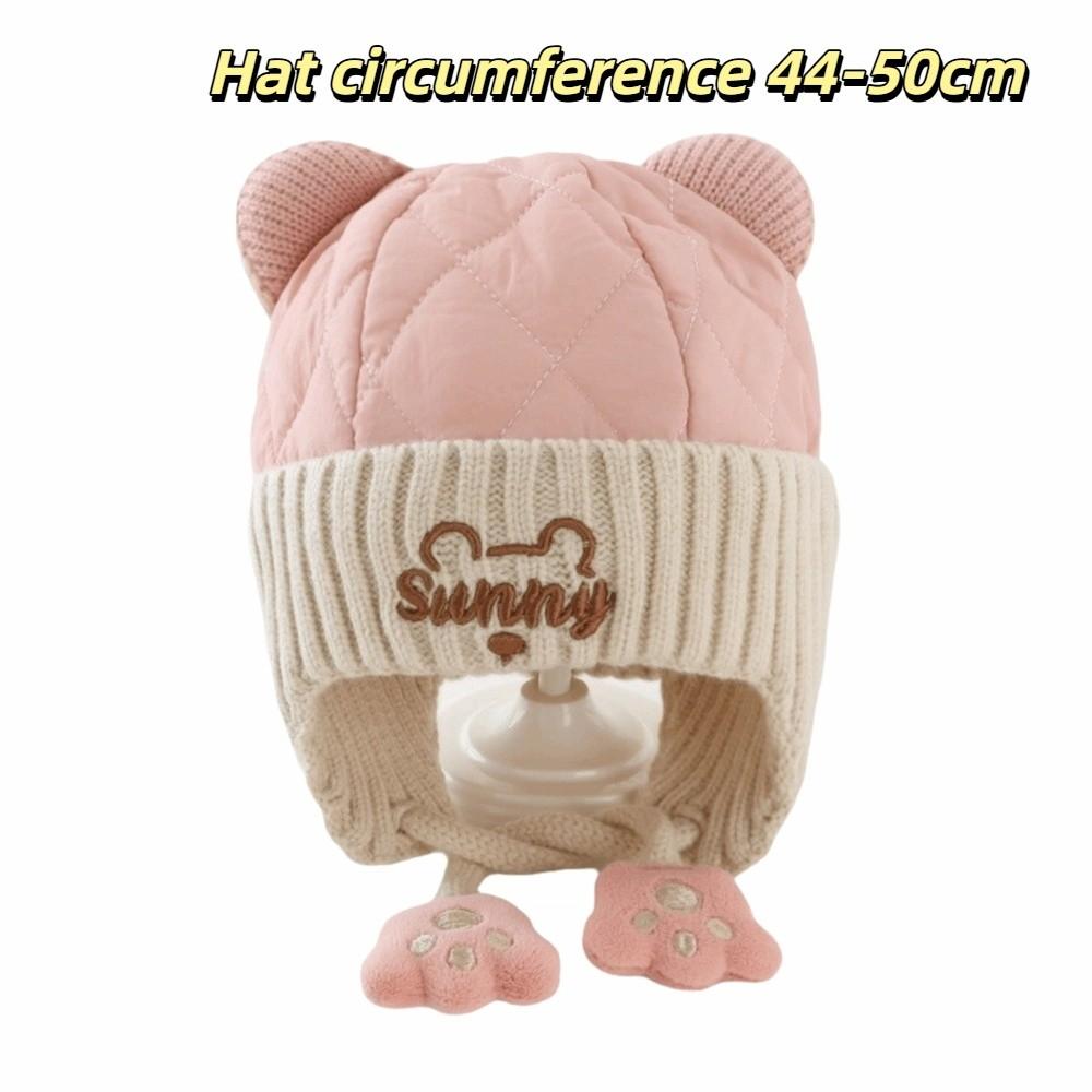 Warm Ear Protection Hat Windproof Plush Knitted Cap New Pullover Cap Kids