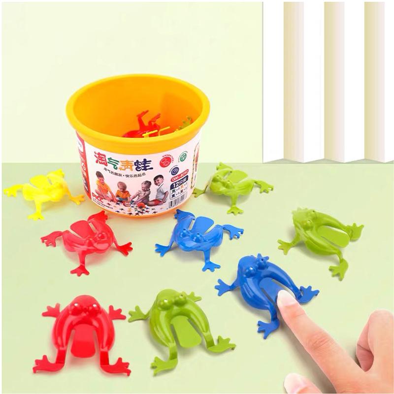 12 шт., прыгающие игрушки-лягушки для детей, прыгающая игрушка-лягушка с нажатием пальца, антистресс, снятие семейной игры, детские игрушки для дня рождения