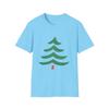 Unisex Softstyle T-Shirt Dancing Christmas Tree Playful Festive Minimalism