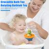 Automatic Spraying Crocodile Bath Toy LED Light & Rotating Shower Head Fun Bathtub Fountain Toy for Boys Girls