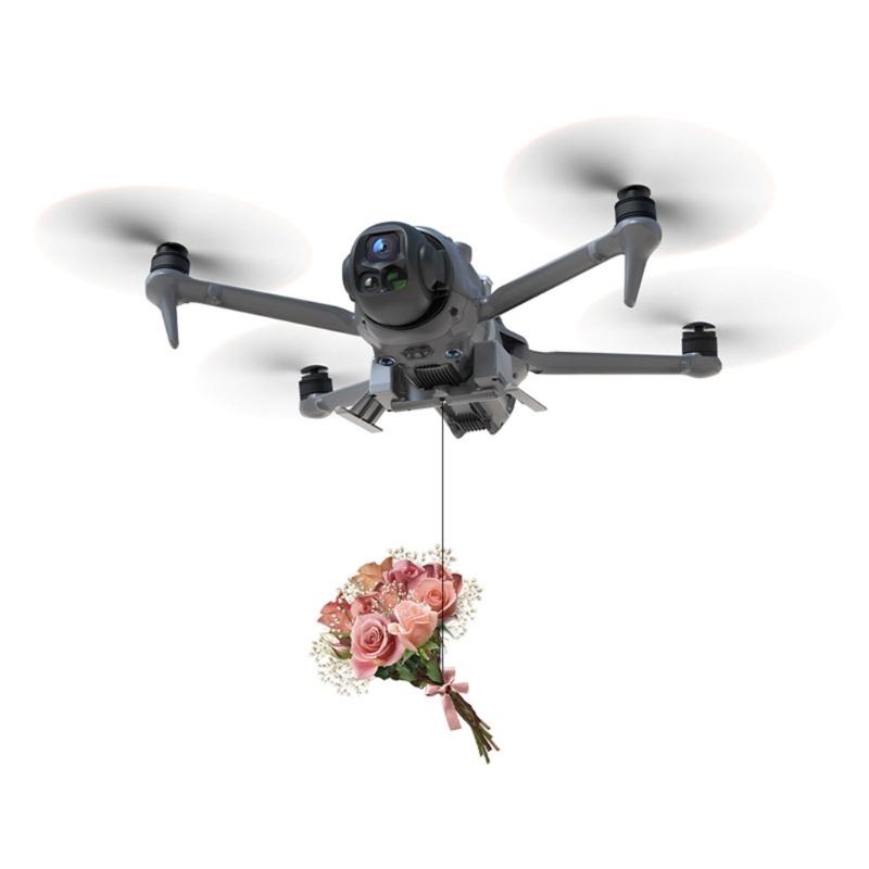 Precisions Payloads Delivery Air Dropping Thrower for 4 Drones Landing Gear and Long Release Mechanism