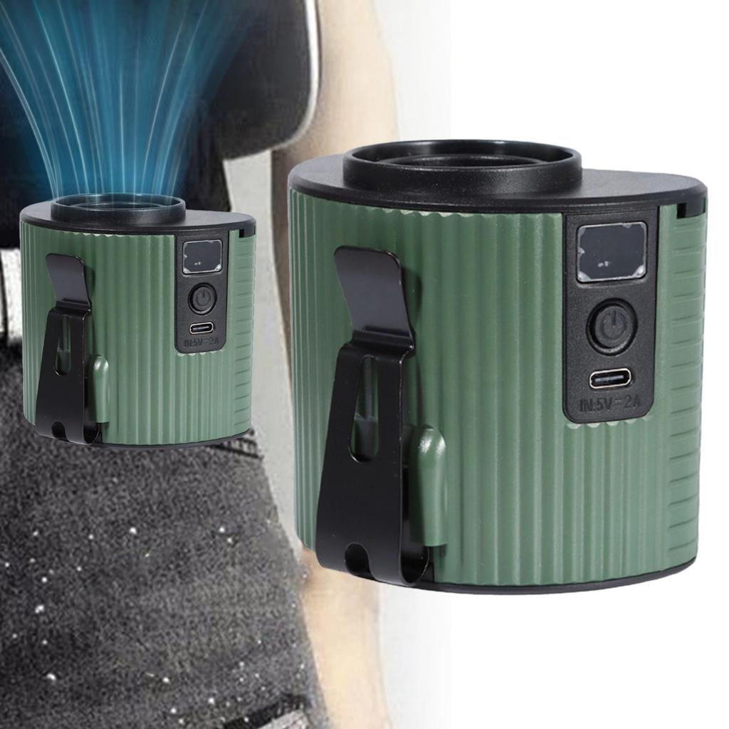 Portable Waist Fan Quiet Multiuse Personal Fan with Neck Lanyard Cooling Fan for Farm Work Jobsite Outside Sports Riding Camping